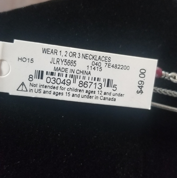 Lucky Brand Layers 3 tier Silver Necklace NWT RETAILS FOR $49 LONG - Picture 11 of 16